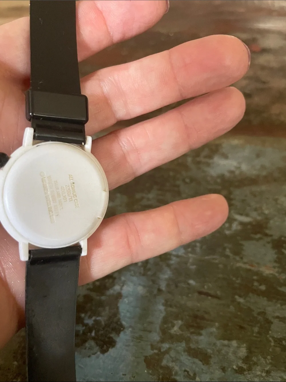 Armitron Black Strap White Case Tweety & Sylvester Dial Watch